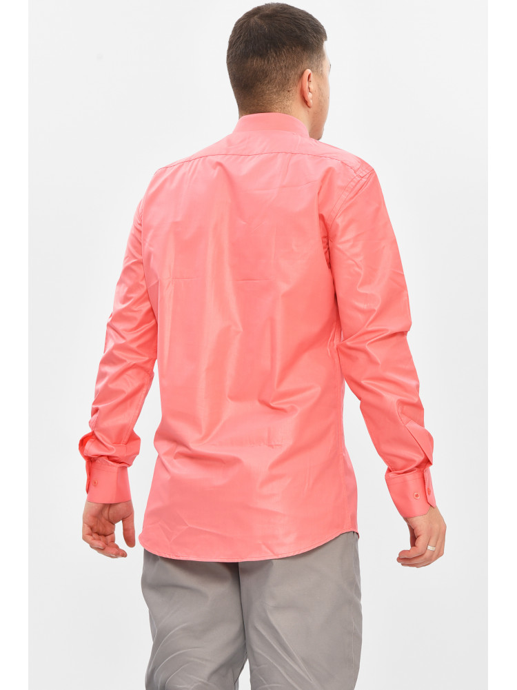 Рубашка мужская однотонная кораллового цвета L1013 209480C