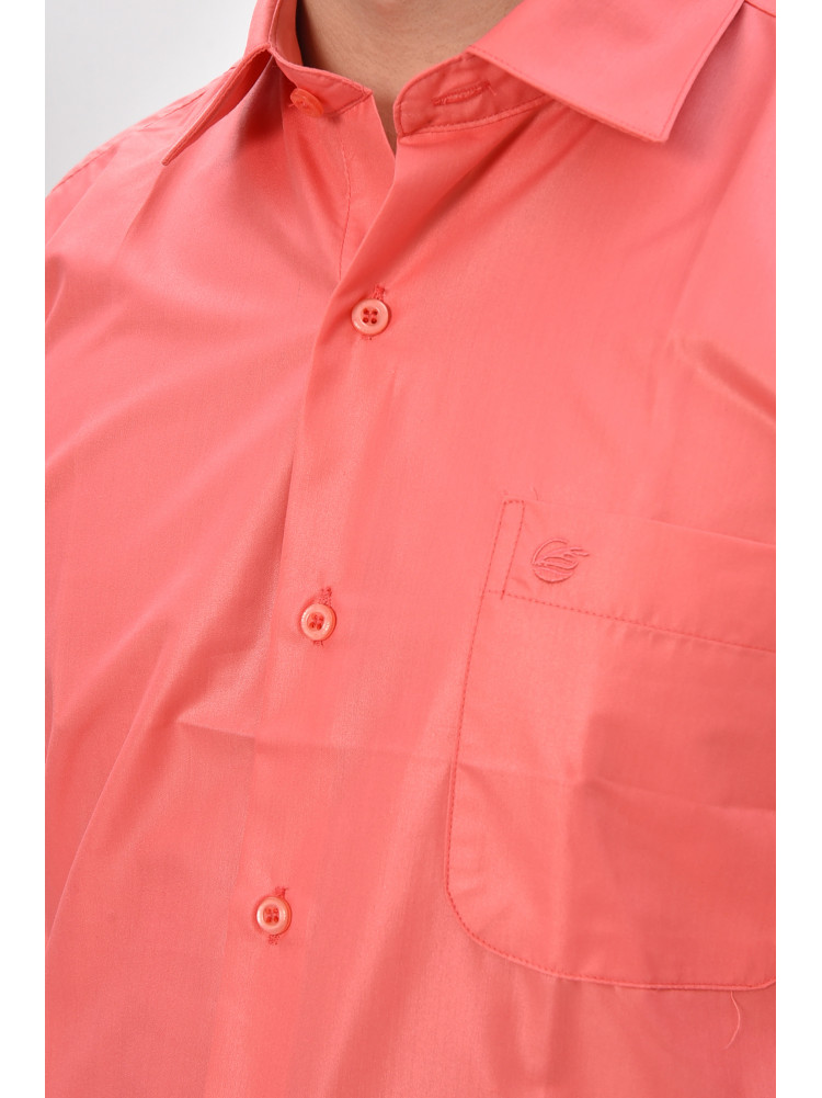 Рубашка мужская однотонная кораллового цвета L1013 209480C