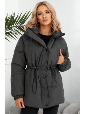 Куртка жіноча демісезонна графітового кольору 293 209483C