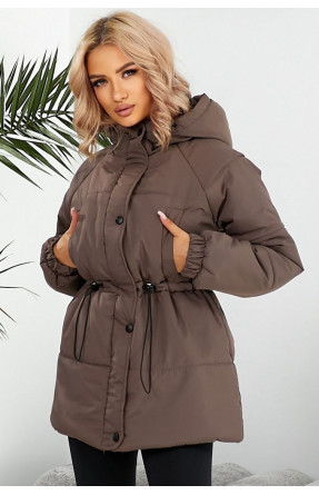 Куртка женская демисезонная коричнивого цвета 293 209484C