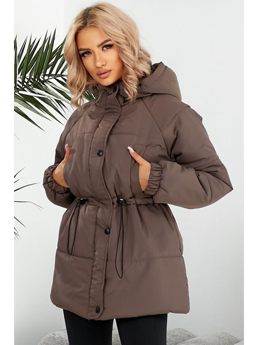 Куртка женская демисезонная коричнивого цвета 293 209484C