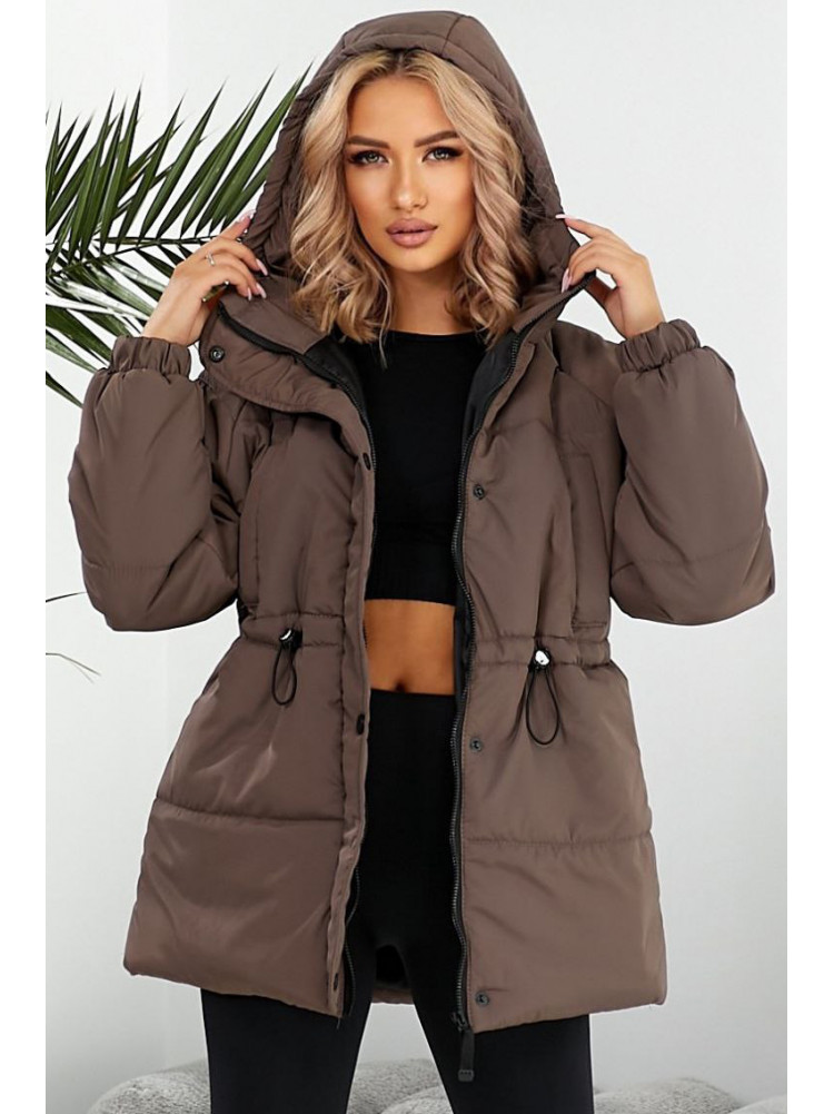 Куртка женская демисезонная коричнивого цвета 293 209484C