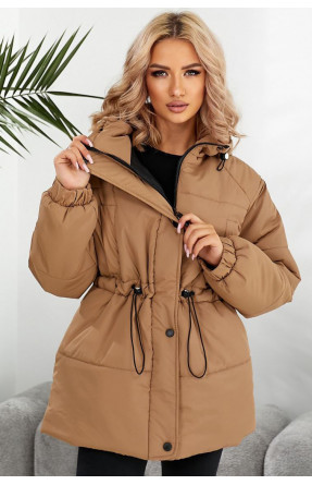 Куртка женская демисезонная коричнивого цвета 293 209485C