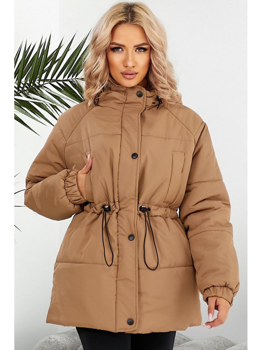 Куртка женская демисезонная коричнивого цвета 293 209485C