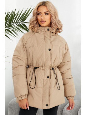 Куртка жіноча демісезонна бежевого кольору 293 209491C