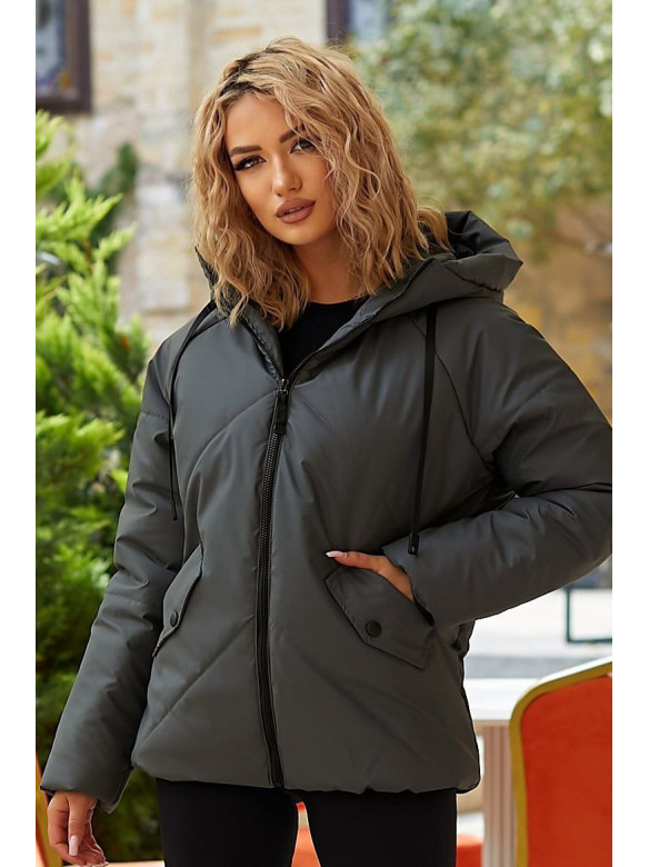 Куртка женская демисезонная цвета  графит 295 209495C