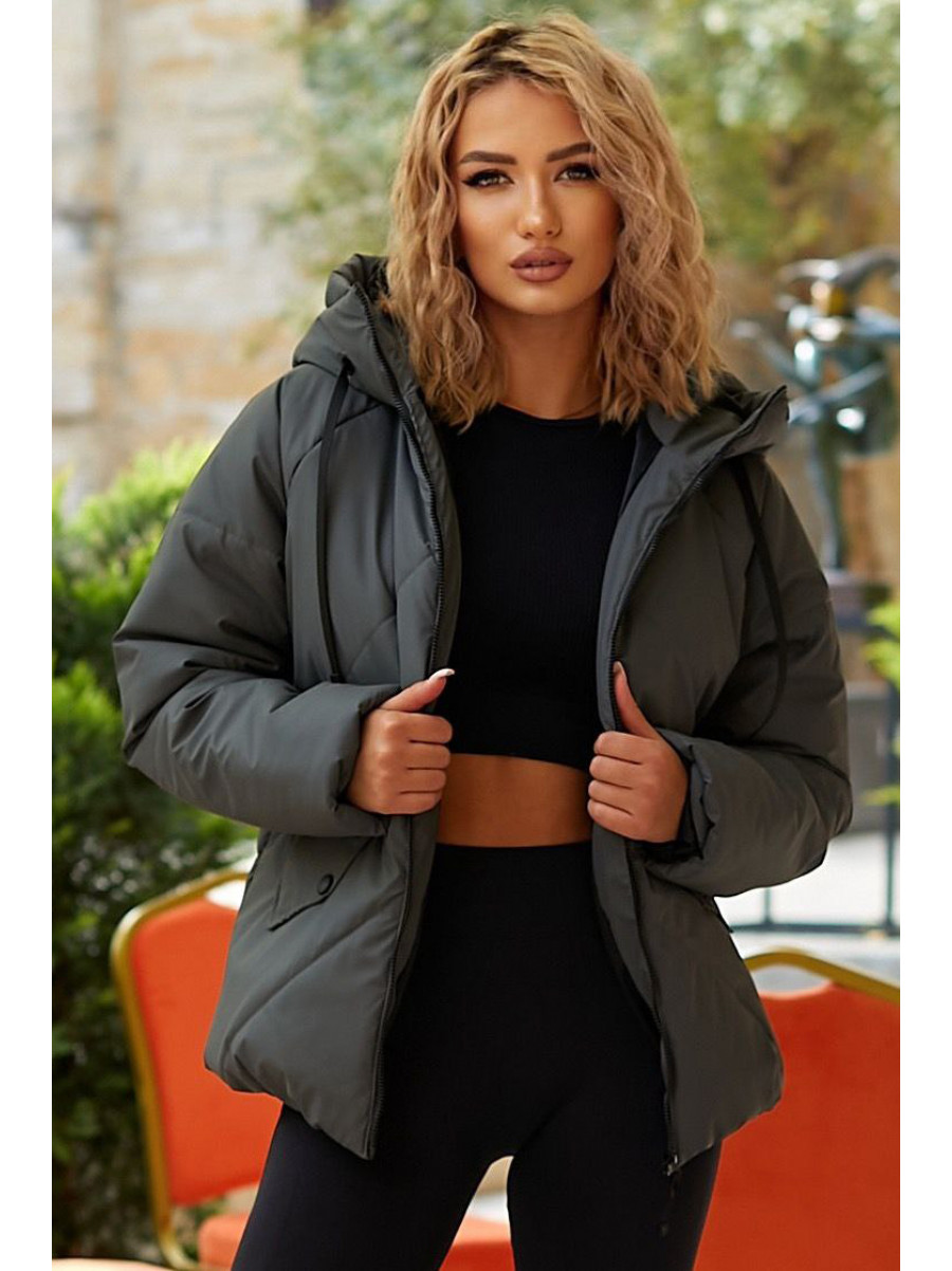 Куртка женская демисезонная цвета  графит 295 209495C