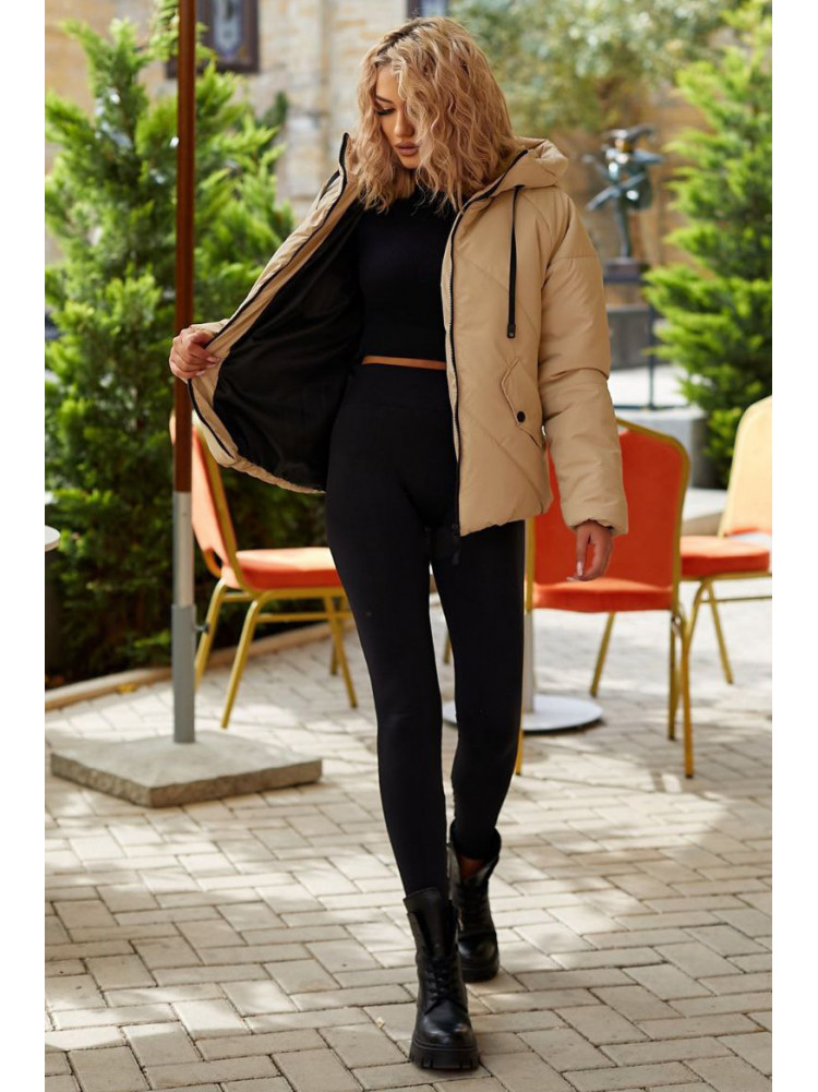 Куртка женская демисезонная бежевого цвета 295 209497C