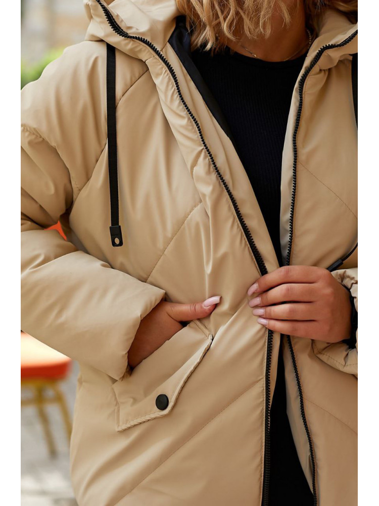 Куртка женская демисезонная бежевого цвета 295 209497C