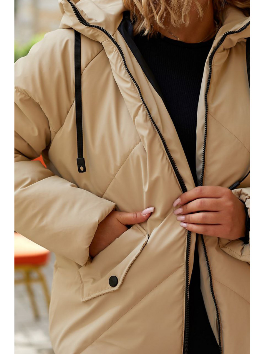 Куртка женская демисезонная бежевого цвета 295 209497C