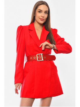 Платье-пиджак женское однотонное красного цвета Уценка 2655 209499C