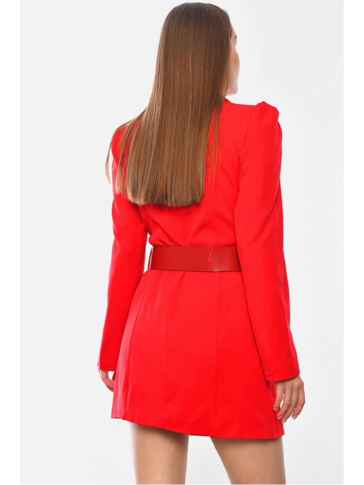 Сукня-піджак жіноча однотонна червоного кольору Уцінка 2655 209499C