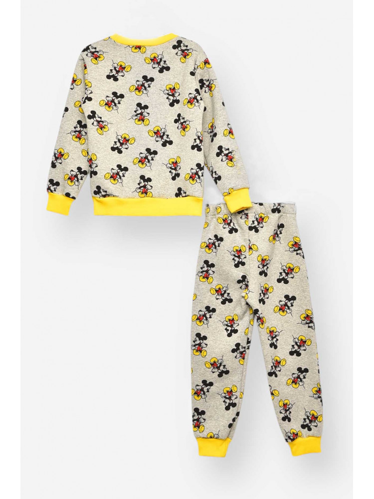 Пижама детская на флисе серого цвета 025 209500C