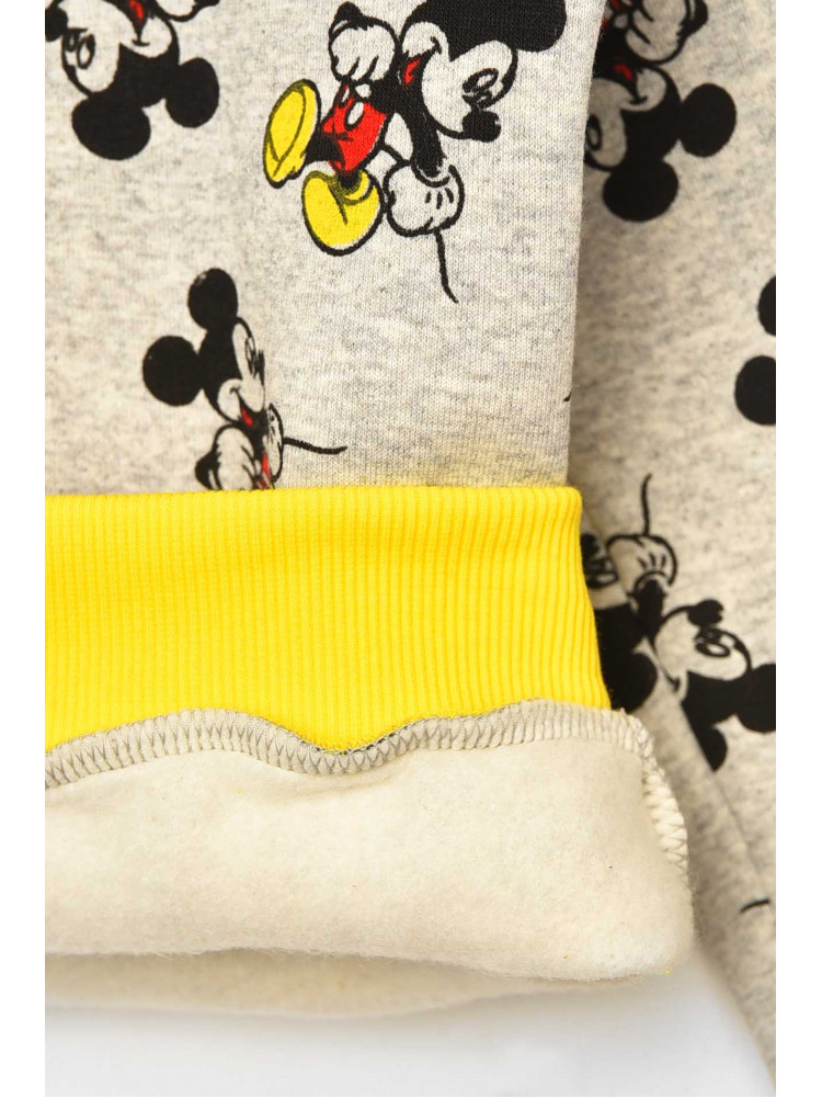 Пижама детская на флисе серого цвета 025 209500C