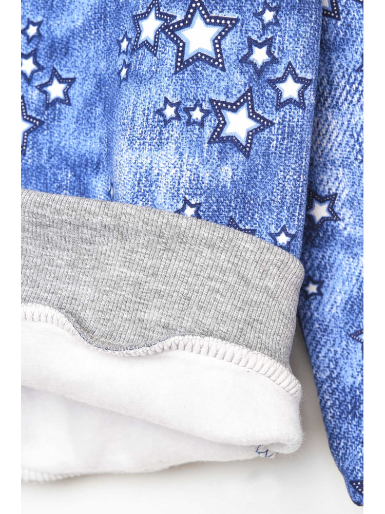 Пижама детская на флисе синего цвета 025 209503C