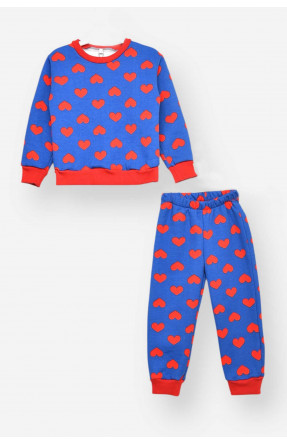 Пижама детская на флисе синего цвета 025 209504C