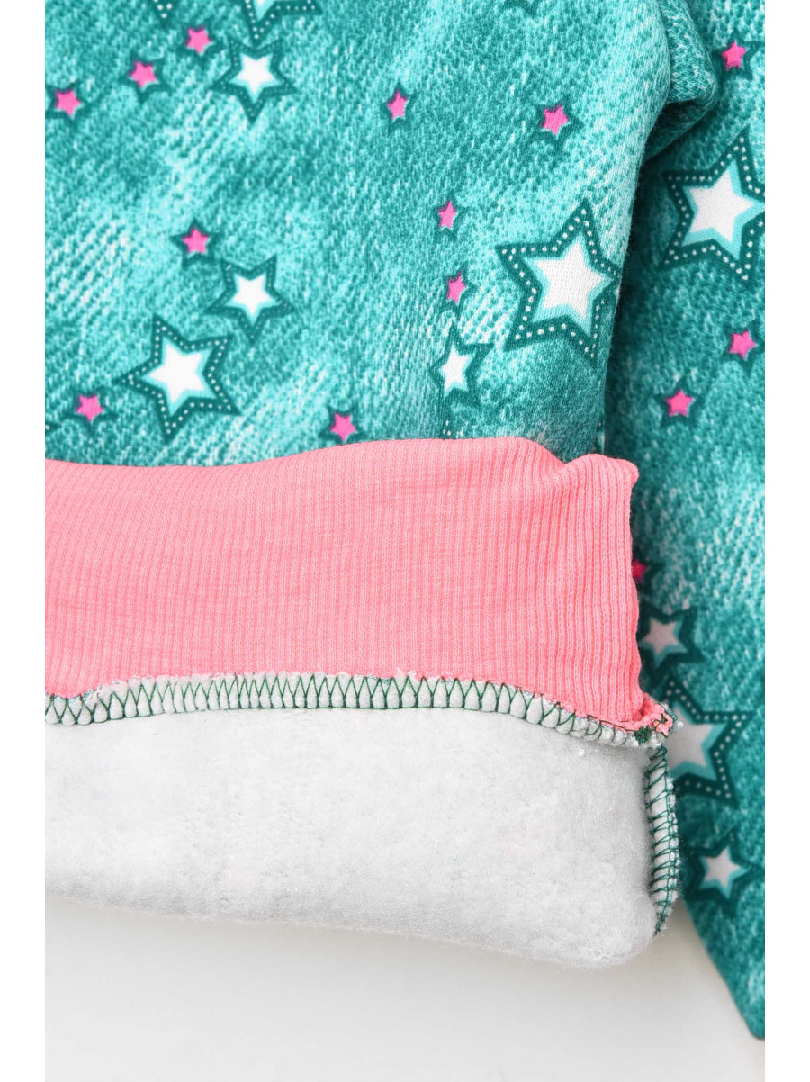 Пижама детская на флисе зеленого цвета 025 209505C