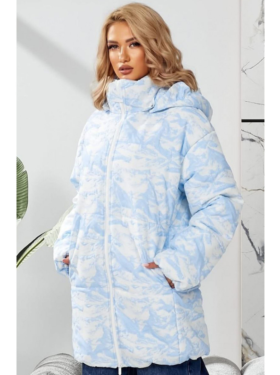 Куртка женская демисезонная голубого цвета 291 209509C