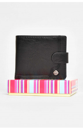 Кошелек мужской из экокожи черного цвета 208-3 209510C