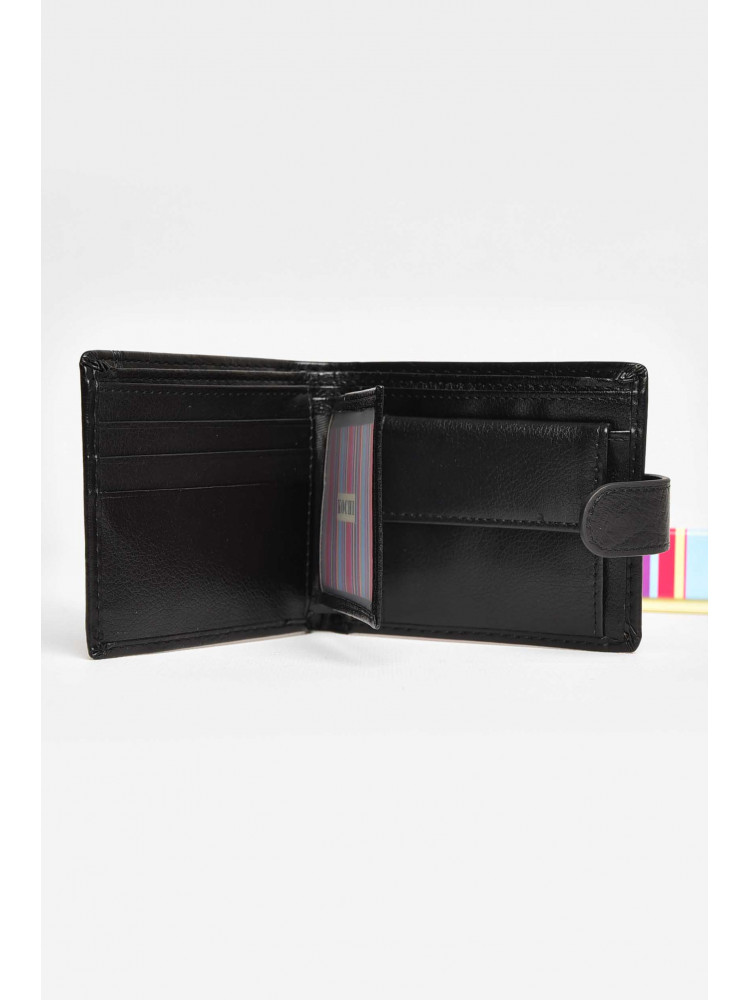 Кошелек мужской из экокожи черного цвета 208-3 209510C