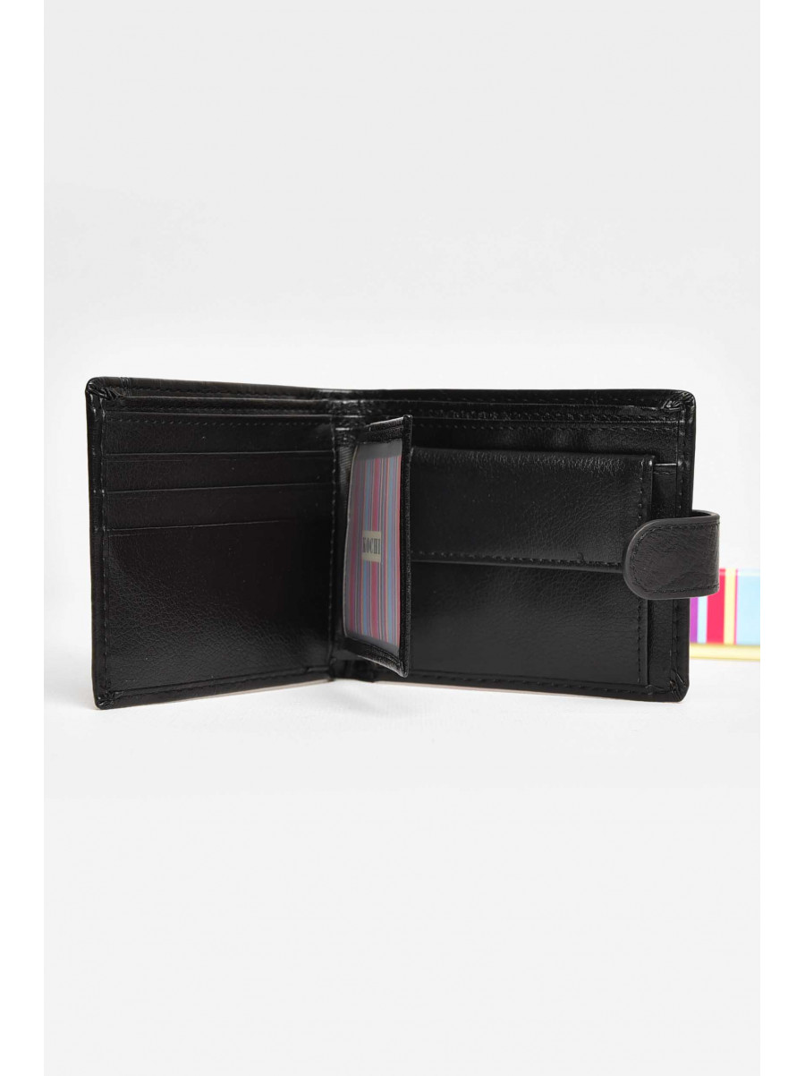 Кошелек мужской из экокожи черного цвета 208-3 209510C
