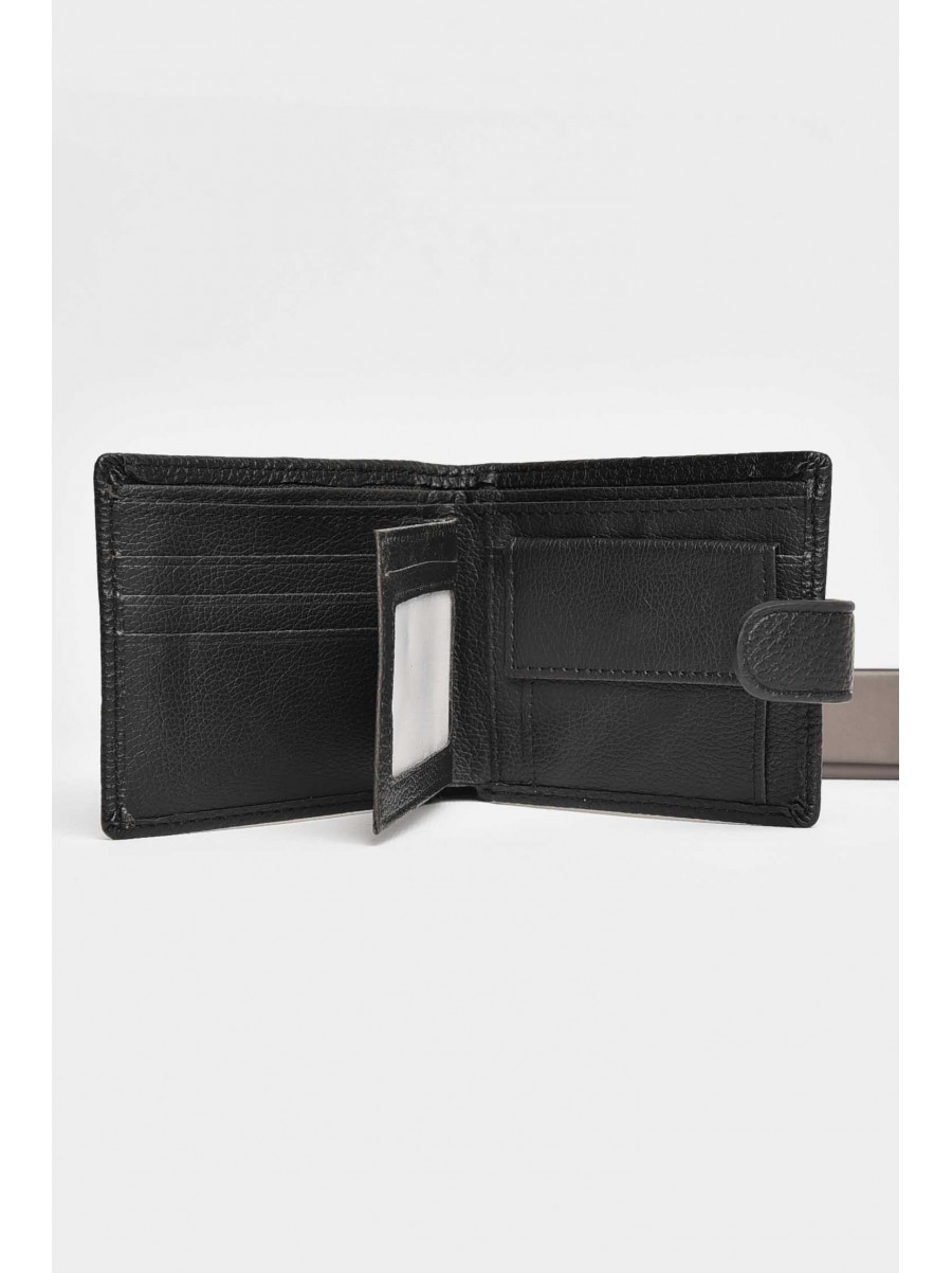 Кошелек мужской из экокожи черного цвета 208-1 209512C