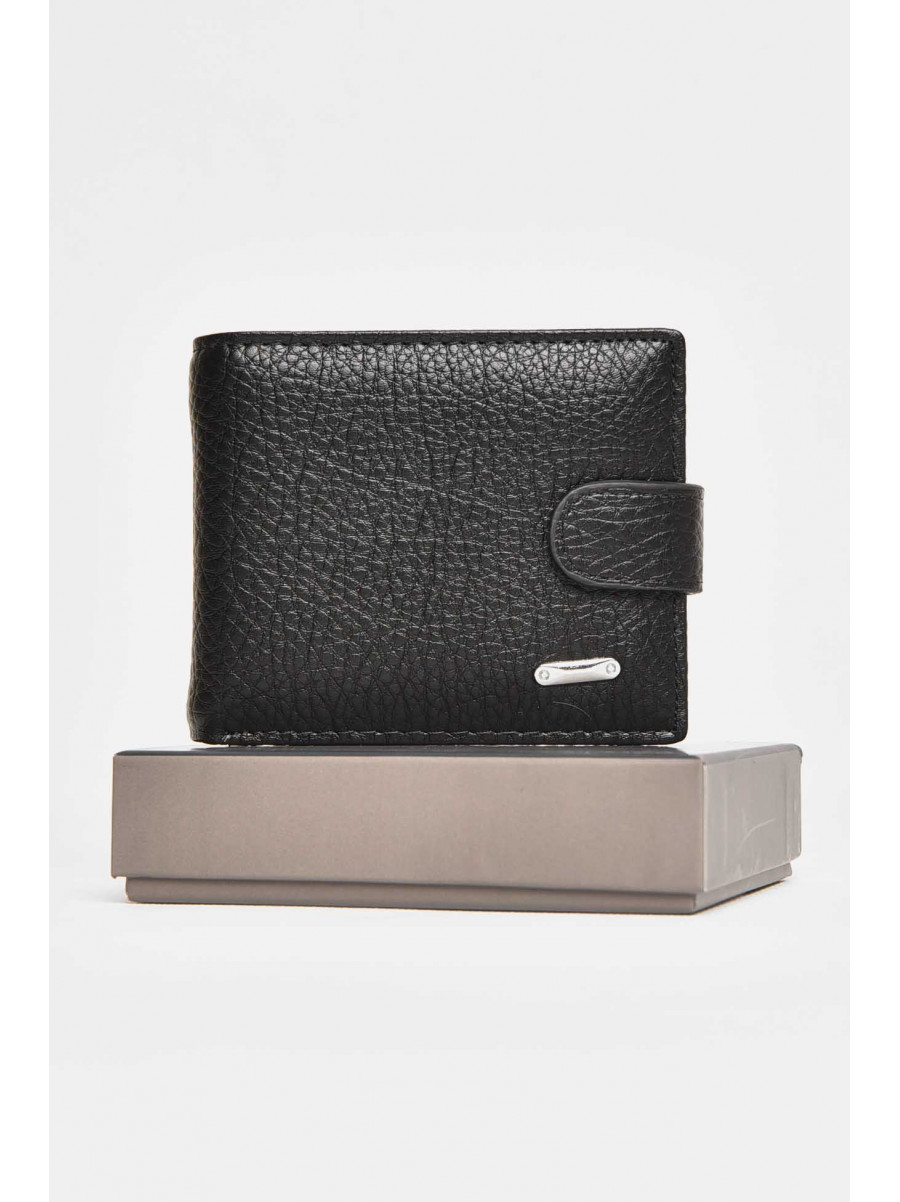 Кошелек мужской из экокожи черного цвета 208-2 209513C