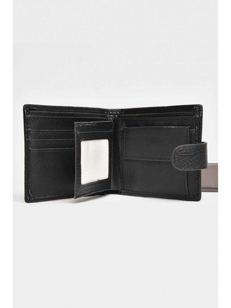 Кошелек мужской из экокожи черного цвета 208-2 209513C