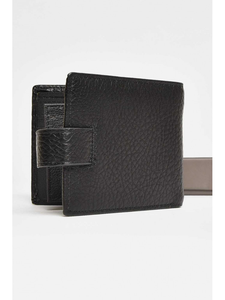 Кошелек мужской из экокожи черного цвета 208-2 209513C