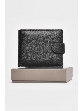 Кошелек мужской из экокожи черного цвета 208-3 209514C