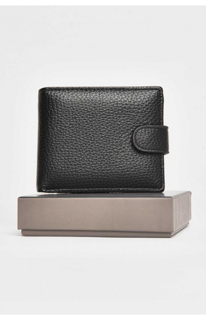 Кошелек мужской из экокожи черного цвета 208-3 209514C