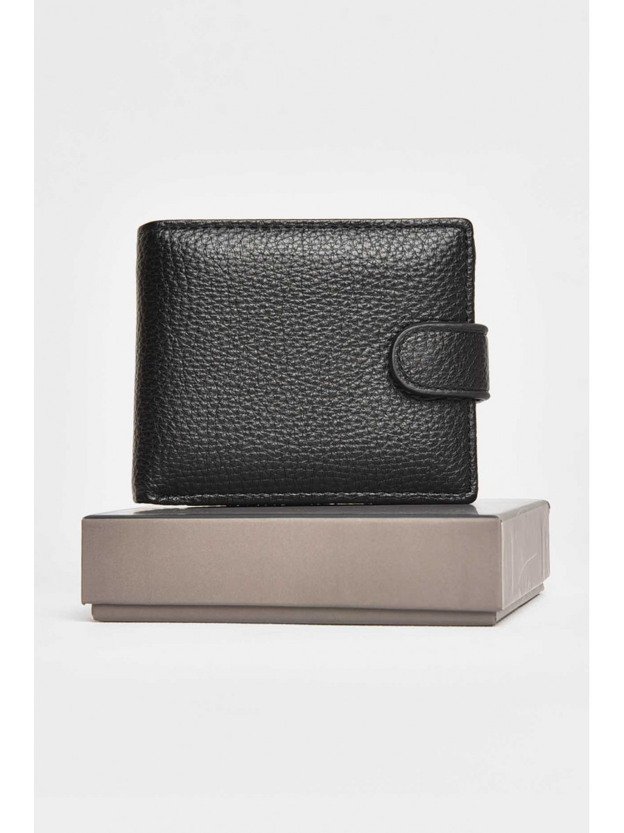 Кошелек мужской из экокожи черного цвета 208-3 209514C