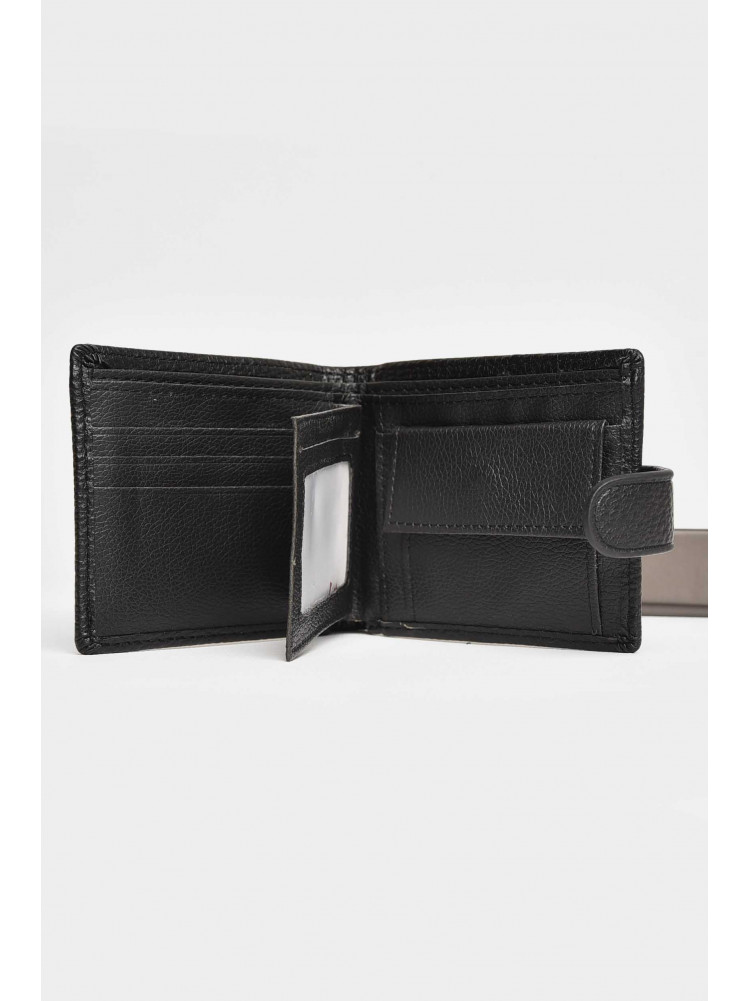 Кошелек мужской из экокожи черного цвета 208-3 209514C