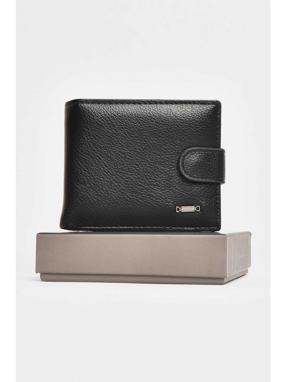 Кошелек мужской из экокожи черного цвета 208-4 209515C