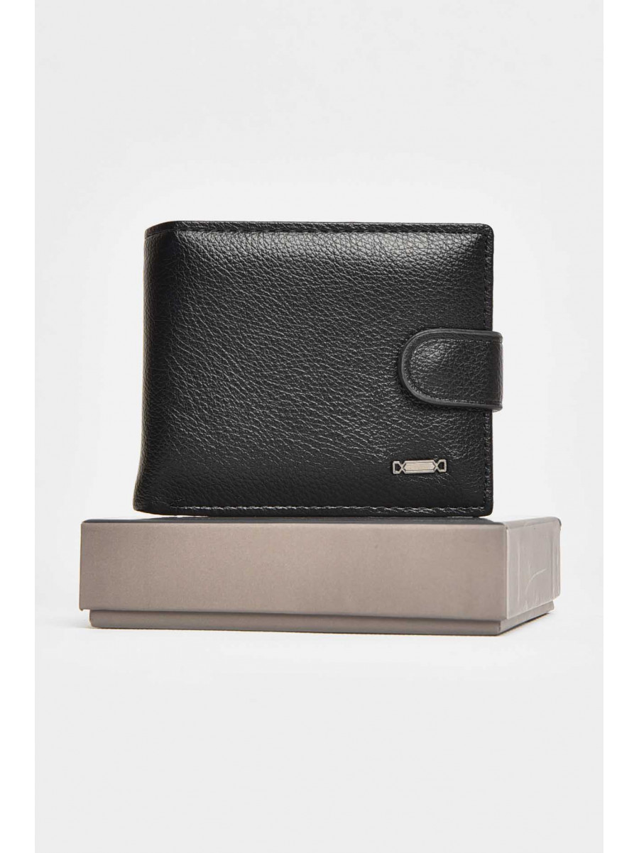 Кошелек мужской из экокожи черного цвета 208-4 209515C