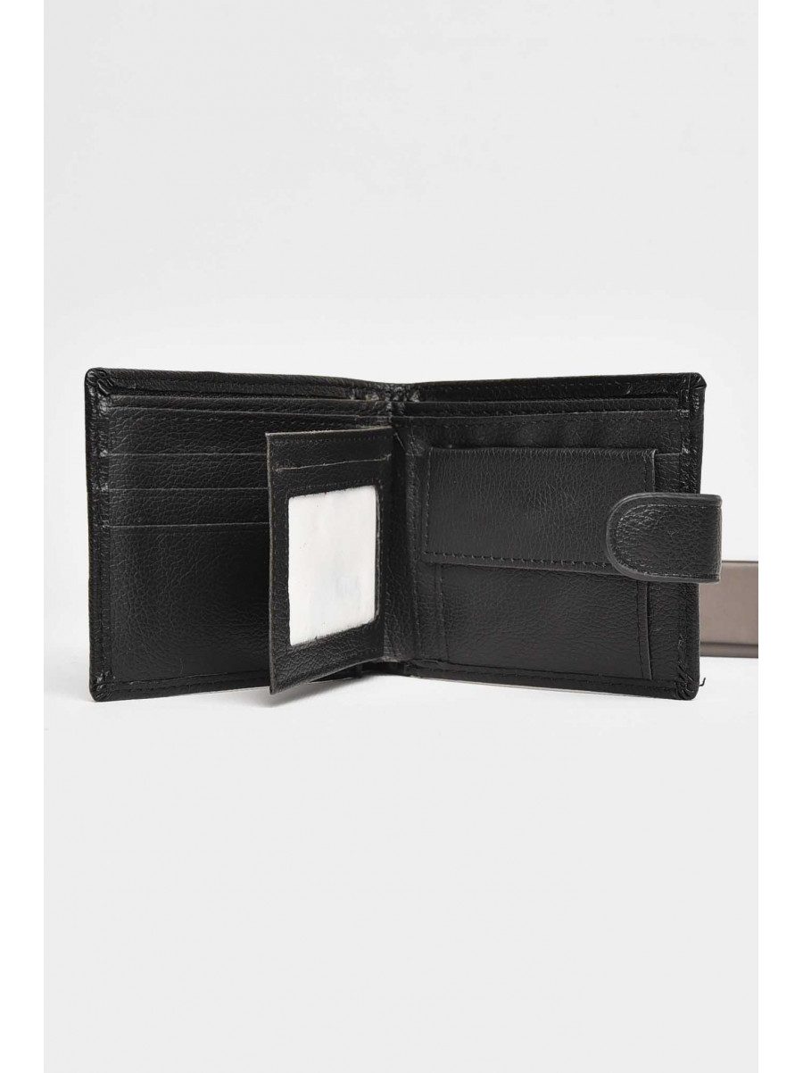 Кошелек мужской из экокожи черного цвета 208-4 209515C