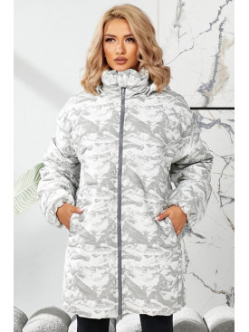 Куртка женская демисезонная серого цвета 291 209516C