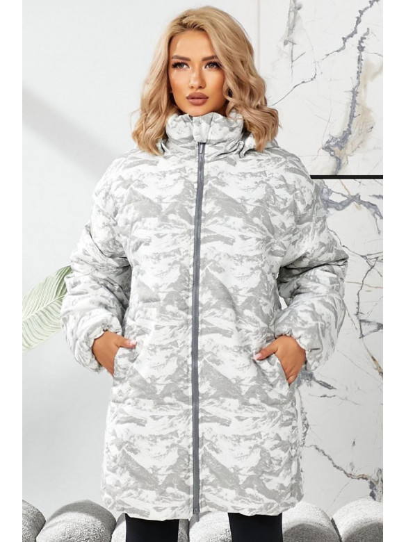 Куртка женская демисезонная серого цвета 291 209516C