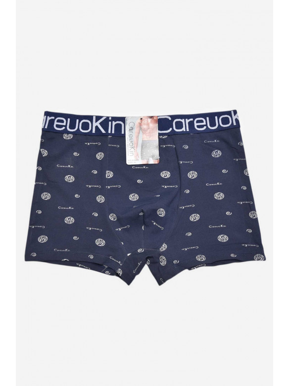 Боксери чоловічі темно-синього кольору з принтом А1695 209518C