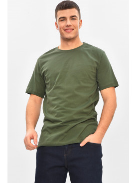 Футболка чоловіча однотонна кольору хакі M5003 209523C