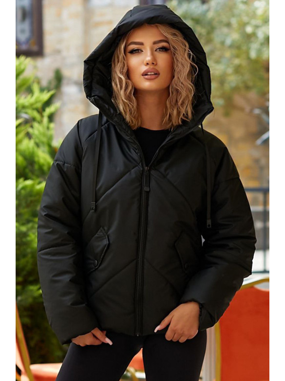 Куртка женская демисезонная черного цвета 295 209524C