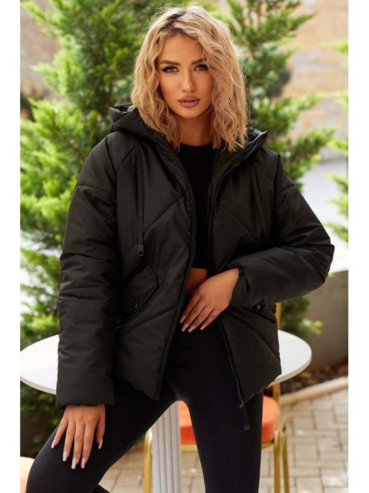 Куртка женская демисезонная черного цвета 295 209524C