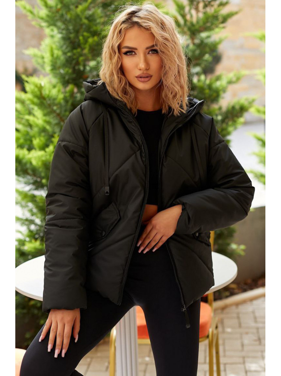 Куртка женская демисезонная черного цвета 295 209524C