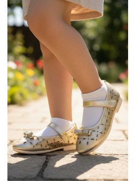 Туфлі для дівчинки золотистого кольору 663-20 209533C