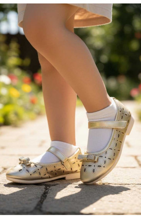 Туфлі для дівчинки золотистого кольору 663-20 209533C