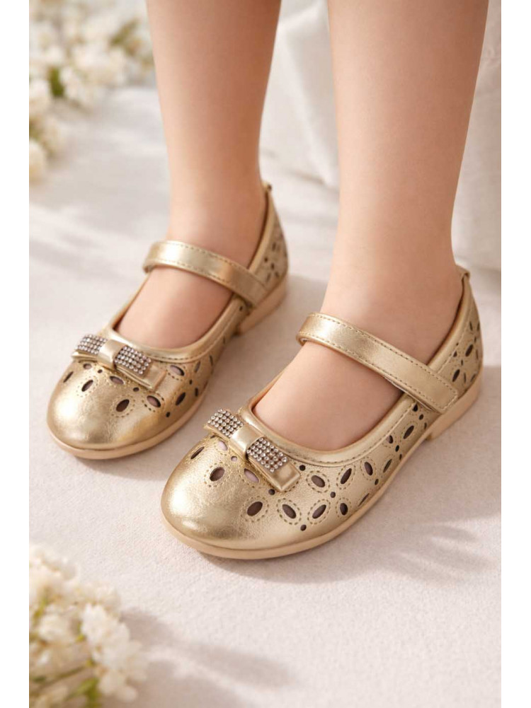 Туфлі для дівчинки золотистого кольору 663-20 209533C