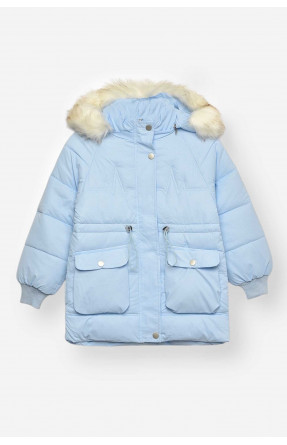 Куртка детская зимняя голубого цвета 2022-19 209534C