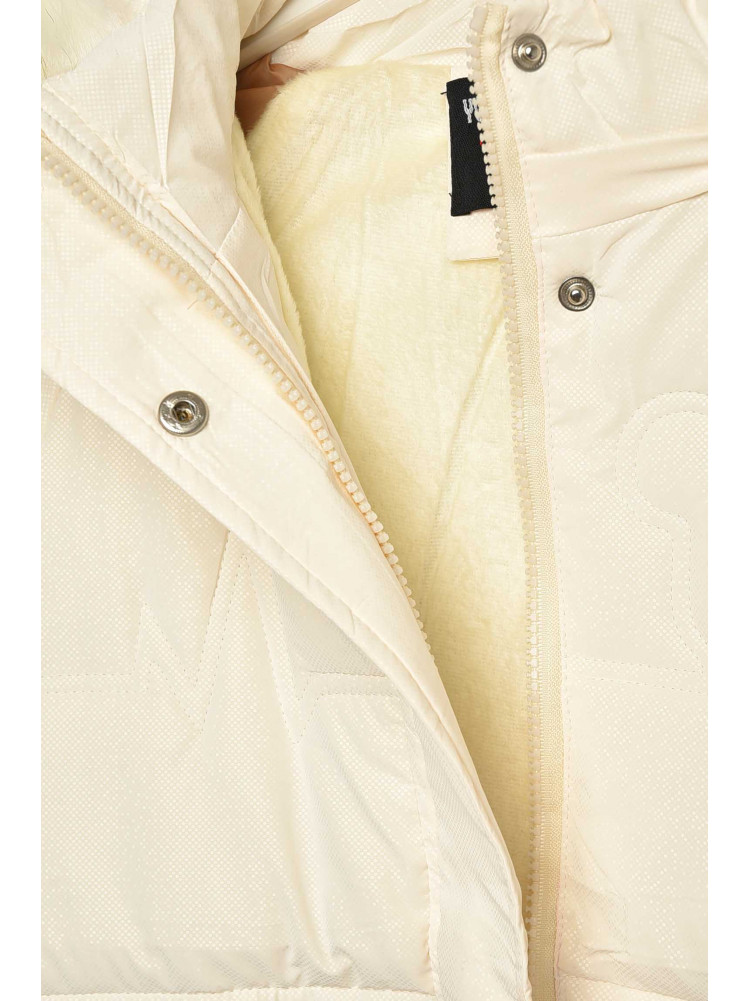 Куртка детская зимняя молочного цвета 2022-19 209535C