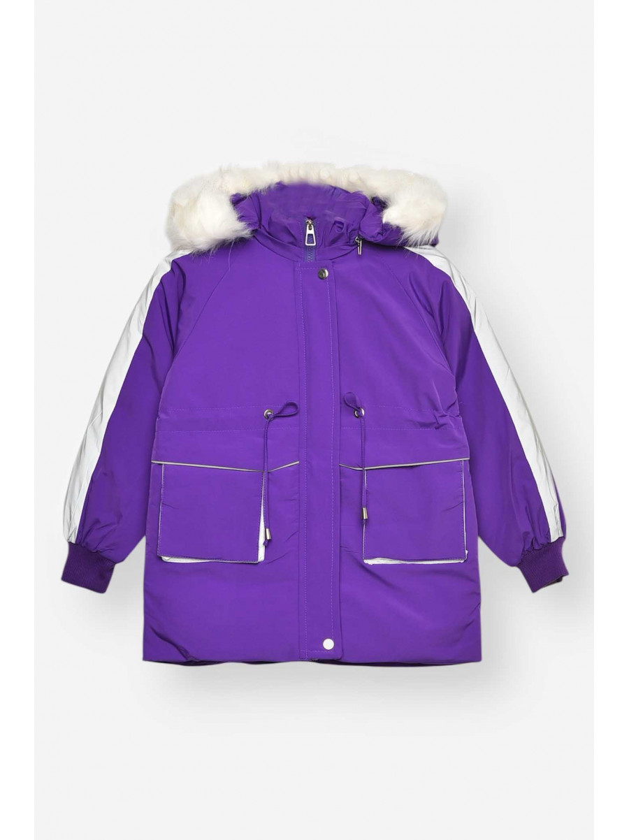 Куртка детская зимняя фиолетового цвета 2022-5 209536C