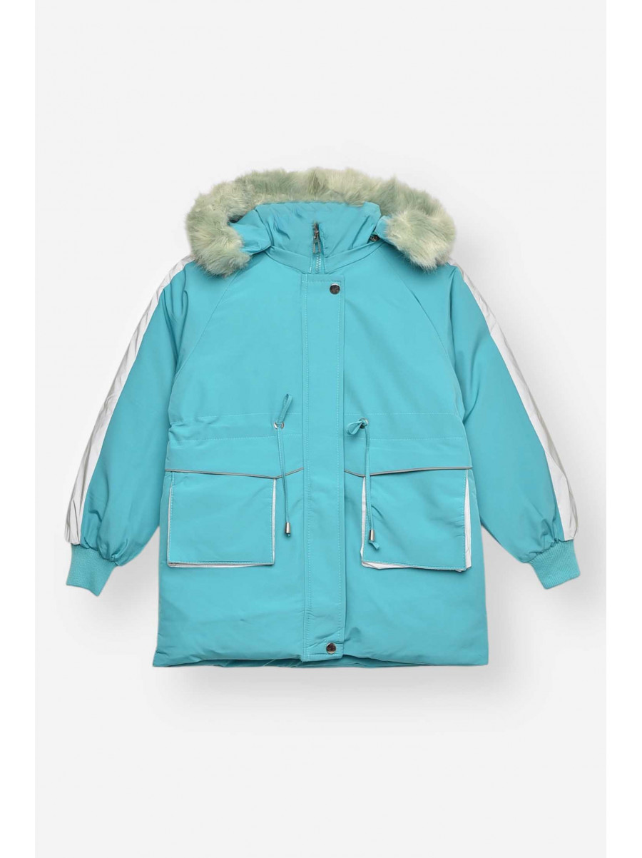 Куртка детская зимняя бирюзового цвета 2022-5 209537C